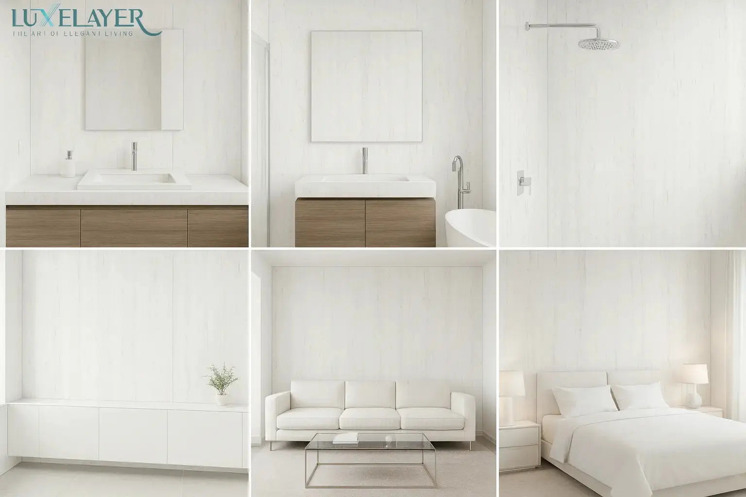 Arctic Ivory Travertine LuxeLayer