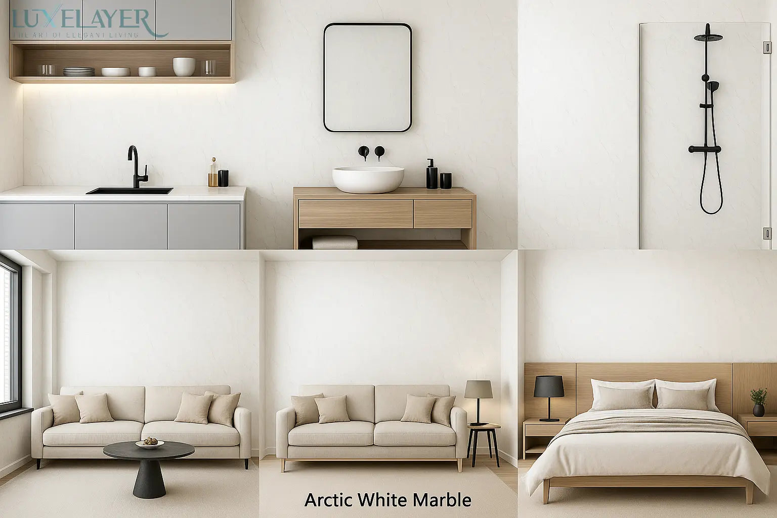 Arctic White Marble LuxeLayer