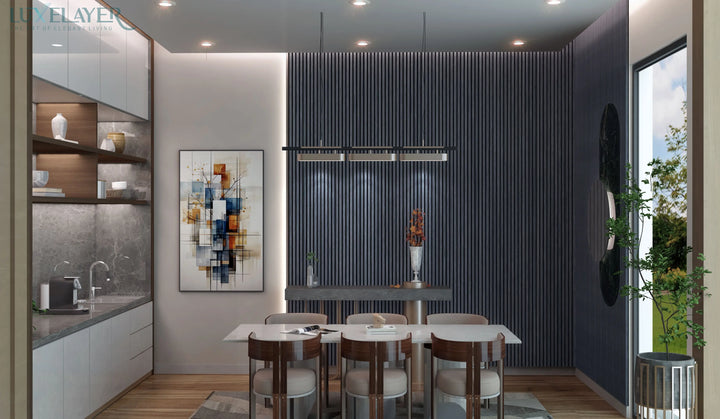 Techno Black Wall Panel: Elevate Your Space with Sophistication - LuxeLayer